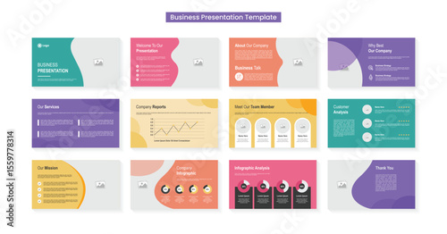 Powerpoint presentation slides template design. Minimal presentation layout for modern keynote presentation background, brochure design, website slider, landing page, annual report, company profile