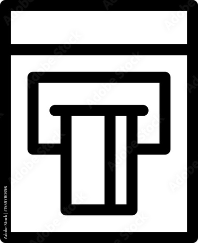 ATM icon with line and simple style