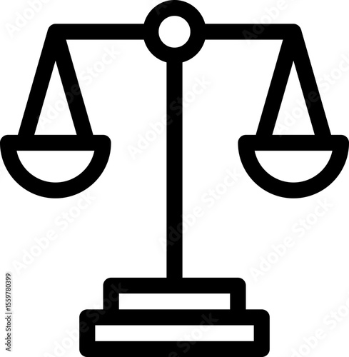 Court icon with line and simple style