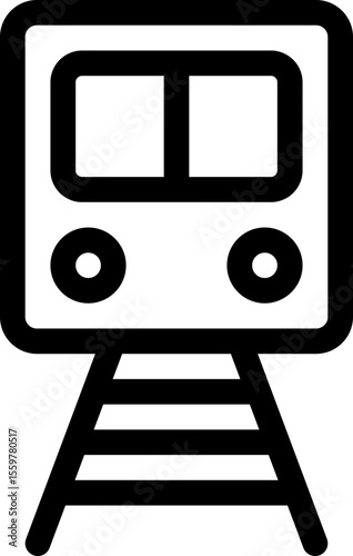 Subway icon with line and simple style