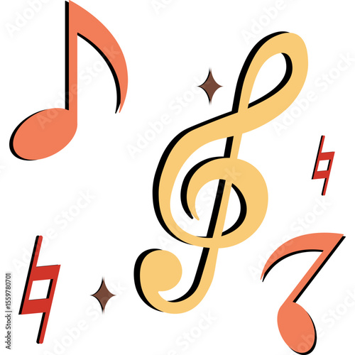 Retro Musical Note