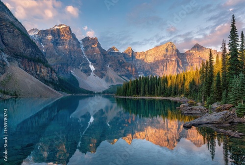sunrise over the lake