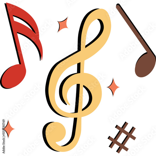 Retro Musical Note