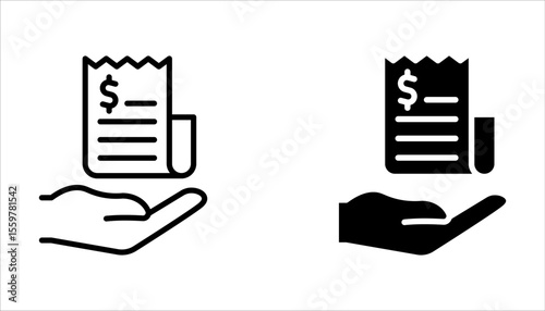 TAX thin line icon set. For website marketing design, logo, app, template on white background