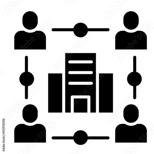 Team Collaboration  Icon Element For Design
