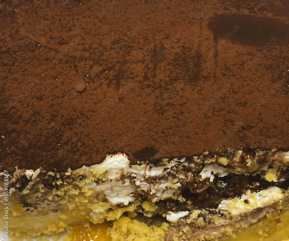 Fototapeta premium cocoa banoffee wish a base of cushed crackers and bananas
