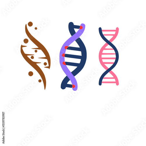 DNA Helix icon- Genetic and Molecular Biology symbol.