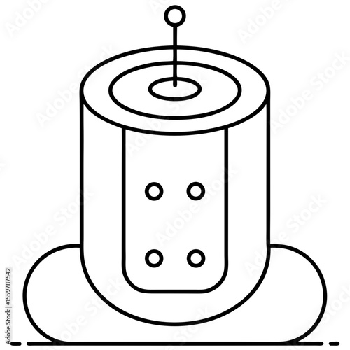 I home assistant speaker line art vector illustration