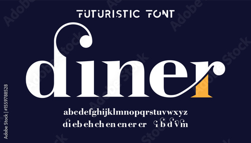 Elegant Font Uppercase Lowercase and Number. Classic Lettering Minimal Fashion Designs. Typography modern serif fonts regular decorative vintage concept. vector illustration
