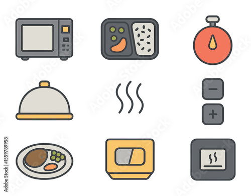 Monetary Policy Icons. Solid, filled icons set of monetary policy tools: reserve ratio, discount rate tag,