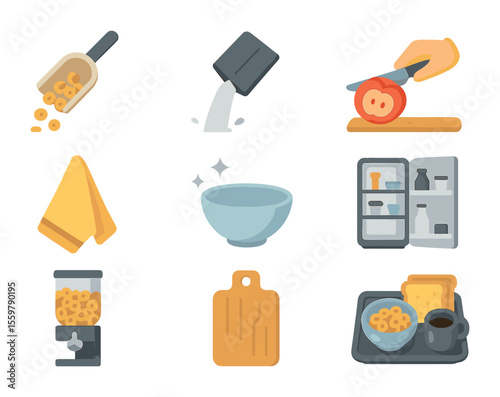Garden Tools Icons. Solid, filled icons set of garden maintenance: trimming shears, compost bin, soil tester,
