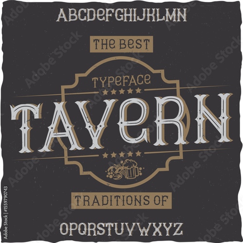 vintage style poster for restaurant