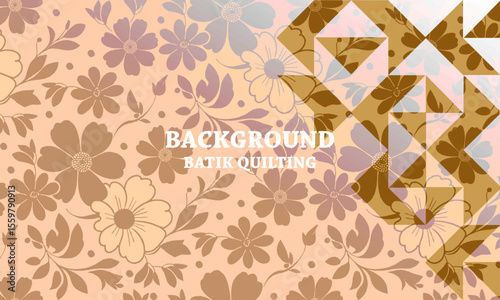 background design with a little quiting and batik motif
