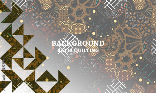 background design with a little quiting and batik motif
