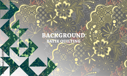 background design with a little quiting and batik motif