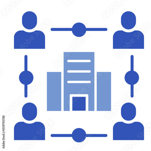 Team Collaboration  Icon Element For Design

