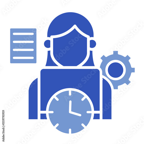 Flexible Workforce  Icon Element For Design
