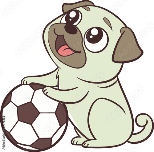 cartoon dog playing football