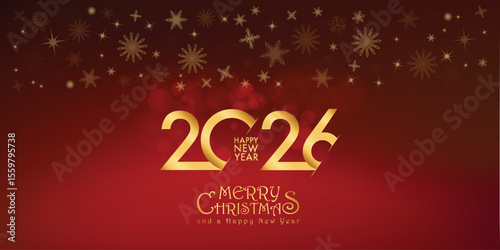 2026 Happy New Year design vector. trendy new year 2025 design template. and merry Christams 