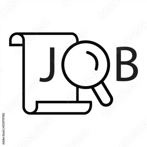 job search icon. vector illustration