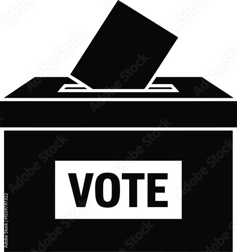 Vote Ballot Box Silhouette - Election, Democracy, and Civic Duty Icon