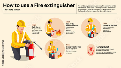 How to Use a Fire Extinguisher Infographic – Step-by-Step Safety Instructions