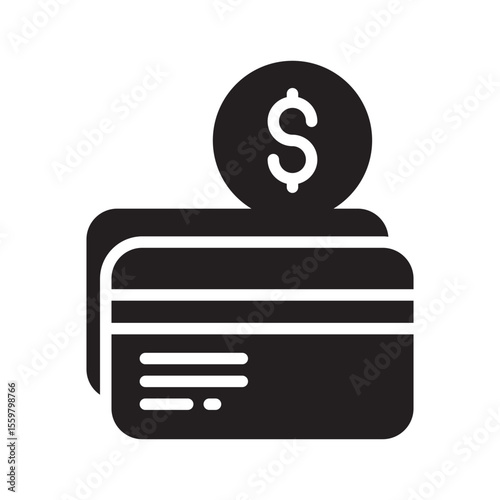 Tableau sur toile Means of payment Vector Icon which can easily modify or edit