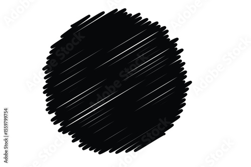 Black fingerprint shape with diagonal lines white graphic