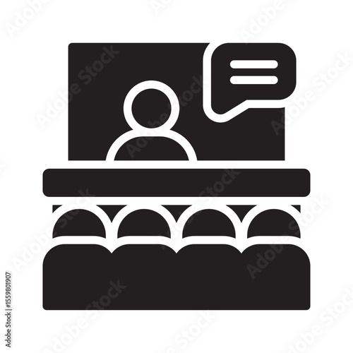 Conference Vector Icon which can easily modify or edit