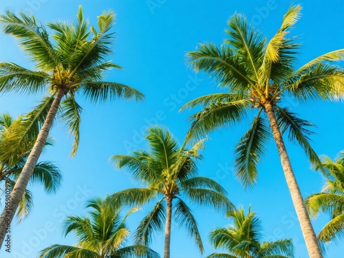 Wallpaper Mural Palm Trees Against Clear Blue Sky Torontodigital.ca