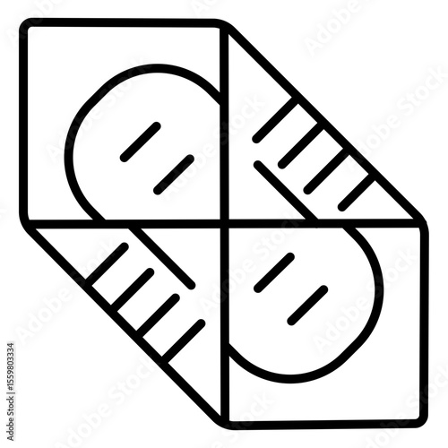 beeswax wrap outline icon