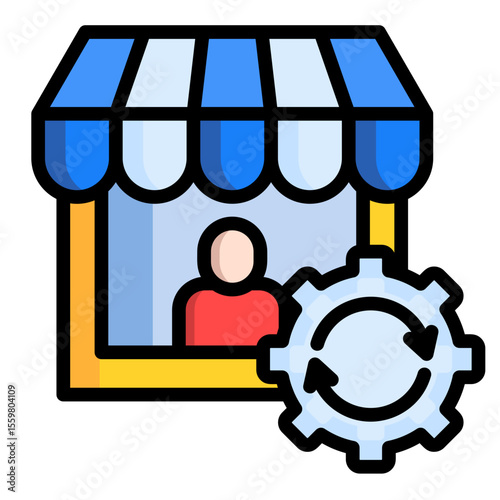 External Vendor  Icon Element For Design
