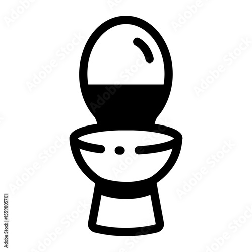 vectorA glyph style icon depicting a toilet seat 
 illustration of a toilet