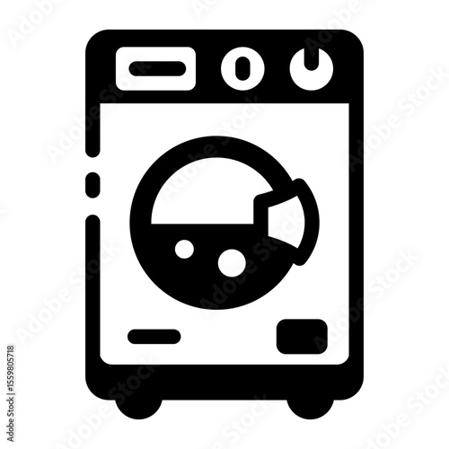 A linear style icon showing toilet paper roll

