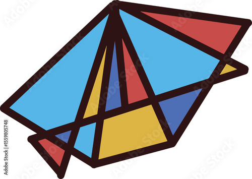abstract background with colorful triangles