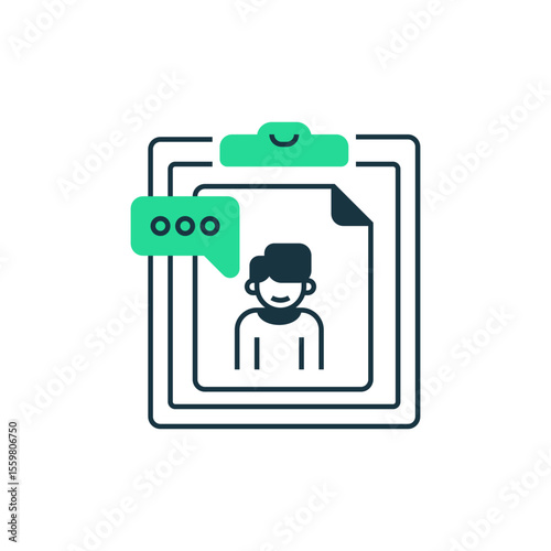 Contact Form Two Tone Color Icon. linear style sign for mobile concept and web design. Outline vector icon.