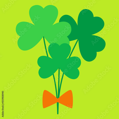 Clover Bouquet with Bow for St. Patrick's Decor

