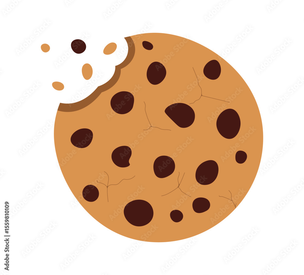 Fototapeta premium vector illustration of chocolate chip cookies