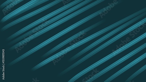 Abstract Teal Lines: Dynamic teal lines converge and diverge in an abstract composition, creating a sense of movement and energy.