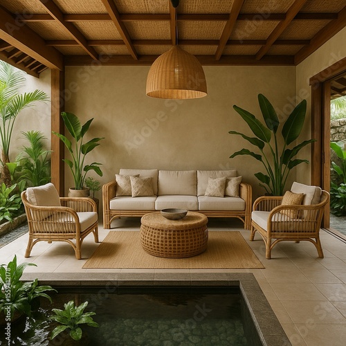 Tropical Resort Style Bedroom