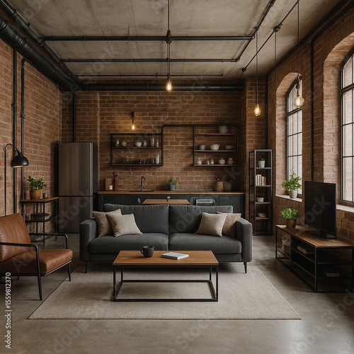Industrial Loft Style Apartment