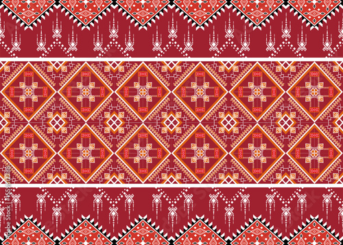 Seamless antique floral knitted pattern for fabric and decor