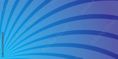 Blue Sunrise Glow with Radiating Rays and Soft Flare in Calm Abstract Background.