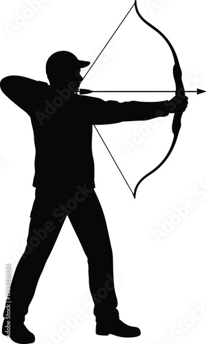 man with bow and arrow