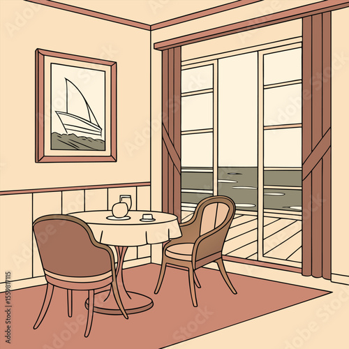 dining room interior with table