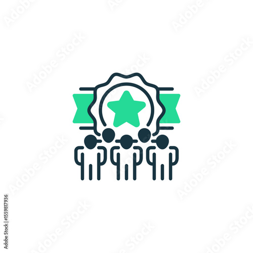 Team Medal line icon. Universal creative premium symbol. Vector sign icon logo template. Vector illustration