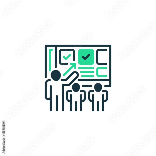 Guiding Leader line icon. Universal creative premium symbol. Vector sign icon logo template. Vector illustration