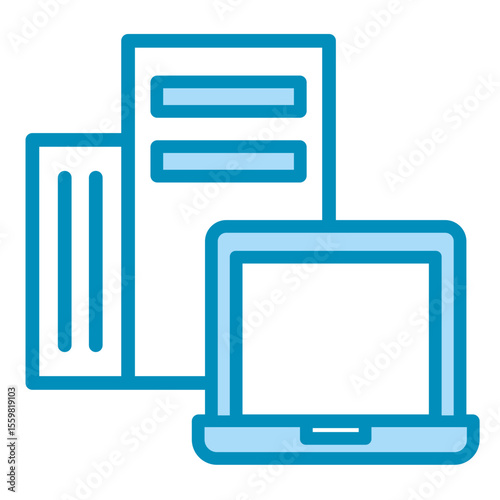Remote Office  Icon Element For Design
