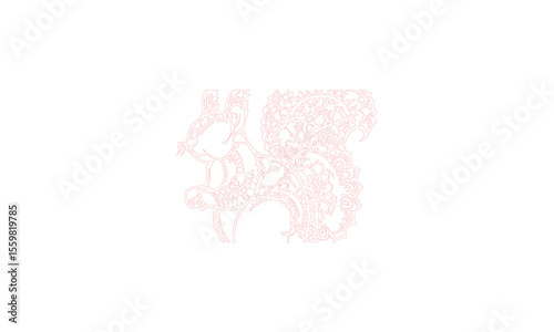 Vector mandala rabbit design with fully editable high quality
