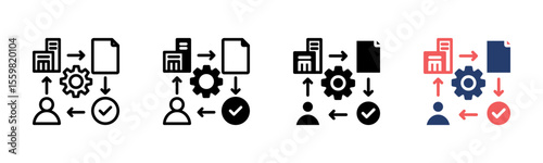 Onboarding icon sheet multiple style collection